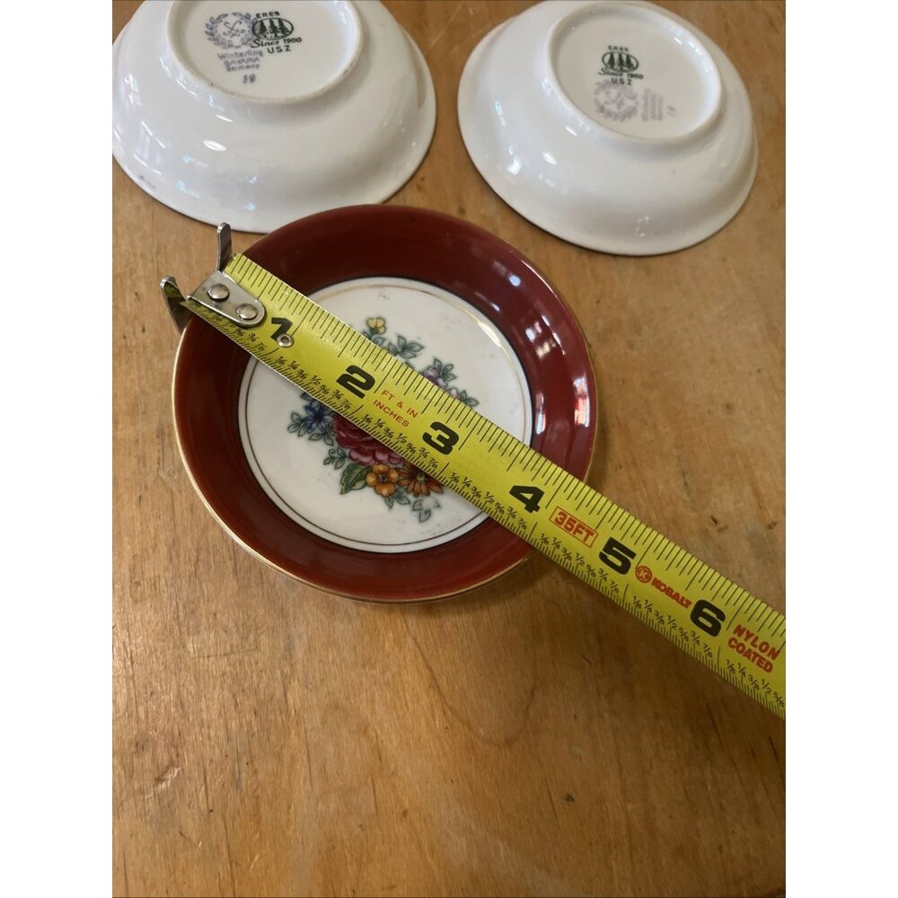 Winterling Bavaria Germany Floral Hand Painted 4 In Bowls Set Of 3 - Picture 8 of 8